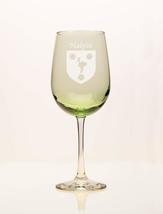Halpin Irish Coat of Arms Green Wine Glass - $67.32