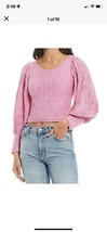 NWT Free People Women&#39;s Tea Time Top / Plumeria sz Large So Cute! Pink Lace $98 - £33.53 GBP