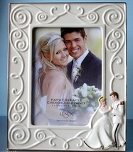 Lenox Happily Ever After Photo Frame 5x7&quot; Disney Cinderella &amp; Prince Wedding New - £61.93 GBP