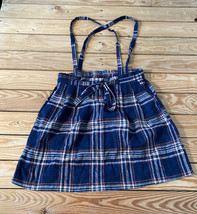 lush NWT women’s pretty in plaid skirt size L Navy Plaid i2 - £10.20 GBP