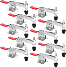 Chfine 10 Pack Hold down Toggle Clamps Woodworking Latch Antislip Red Ha... - £24.53 GBP