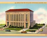 United States Post Office Galveston Texas TX UNP Linen Postcard O4 - $3.91