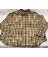 CE Schmidt Workwear Button Down Shirt Mens 3X Brown Black Plaid Long Sle... - $23.01 CAD