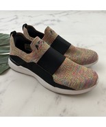 APL Womens Techloom Bliss Sneakers Size 7 Black Neon Colorful Knit Slip On - $44.54