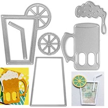 Metal The Lemon Is On The Cup With Straw Cutting Dies,Beer Glass Die Cut... - £15.97 GBP