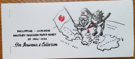 Philippine-Japanese Military Invasion Paper Money 1942 -1944 Souvenir Collection - £35.12 GBP