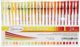 OfficeGoods Yellow, Orange, Red Gel Pen Set - 24 Fast Drying Smudge Free... - £30.36 GBP