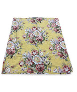 VTG Ralph Lauren Sophie Brooke Sheet Fabric Cutter Yellow Floral Rose 78... - £31.31 GBP