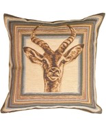 Blue Antelope Tapestry Throw Pillow, with Polyfill Insert - £31.93 GBP
