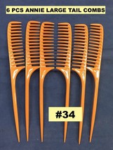 (6 Pcs) Annie Large Tail Comb #34 Big Wide Tooth Comb 11"x 1.75" - $4.99