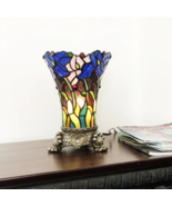 BROOK, a Floral stained glass iris 1 light table lamp CH1T194BF11-TL1 - $186.00