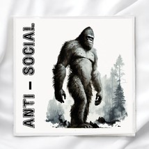 Anti Social Bigfoot 8x8&quot; Fabric Panel for Quilting Crafting Sewing Quilt Block - £4.64 GBP