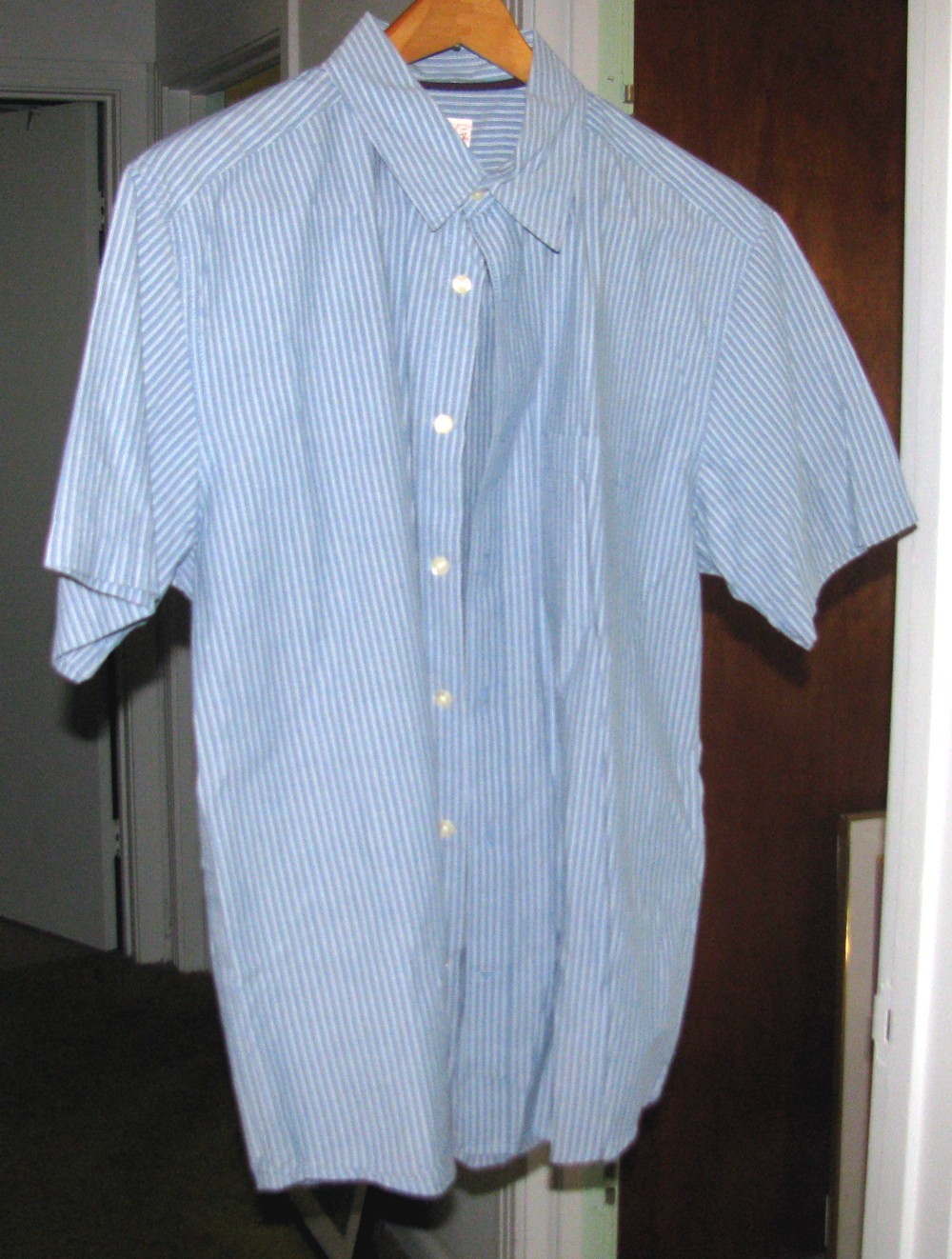 Primary image for White & Light Grey Cotton Dress Shirt Old Navy Sz M