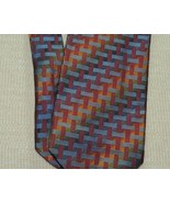John W Nordstrom Italy Neck Tie/Necktie Silk multi-color stripe 58&quot;x3.5&quot;... - $13.49