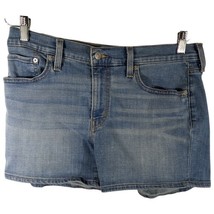 Levis Womens Mid Length Jean Shorts Size 30 Light Wash Jeans Denim - $21.78
