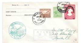 Philippines 1943 FDC Japanese Occupation Censored Postal Envelope NU1 N13 N15 - £23.13 GBP