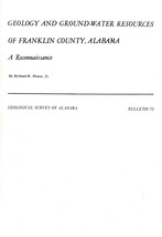 Geology and Ground-Water Resources of Franklin County, Alabama - £9.70 GBP