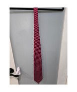 Nautica Red Geometric Pattern Silk Tie Classic Business Formal 58” Long - $353.40 MXN