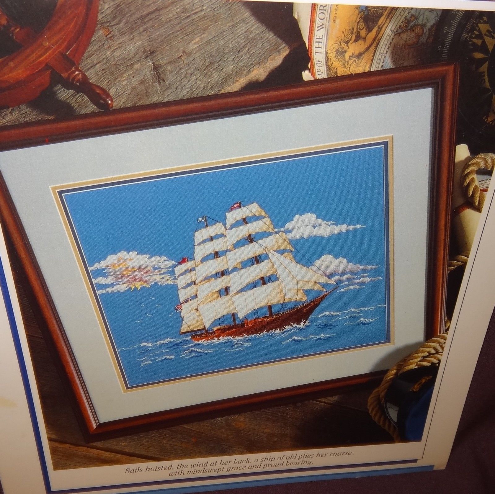 Primary image for Homeward Bound Ship Cross Stitch Leaflet Book Color Charts 1991  Nautical Ocean