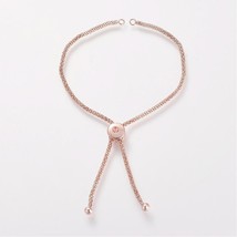Rose Gold Slider Bracelet Blank Connector Brass Chain Link Jewelry Making  - $7.91