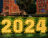 Graduation Yard Signs Class of 2024 with LED Light, 8 Modes Large 2024 Y... - $33.50