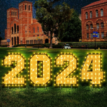Graduation Yard Signs Class of 2024 with LED Light, 8 Modes Large 2024 Y... - $29.77