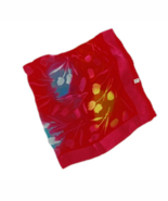 Ladies 20 Inch Square Scarf 100% Silk Sheer Floral Design Rolled Hem - €8,24 EUR