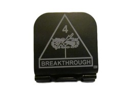 US ARMY 4th Armored Division Laser Etched Aluminum Hat Clip Brim-it - £9.44 GBP