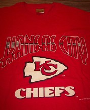 Vintage 1993 KANSAS CITY CHIEFS NFL FOOTBALL T-Shirt Mens MEDIUM 1990&#39;s ... - £58.33 GBP