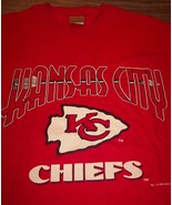 Vintage 1993 KANSAS CITY CHIEFS NFL FOOTBALL T-Shirt Mens MEDIUM 1990&#39;s ... - £58.40 GBP