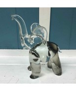 Vtg 7” Vintage Murano Art Glass trunk up Elephant Sculpture paperweight - $1,701.18 MXN