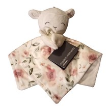 Modern Moments Gerber Lamb Lovey Security Baby Blanket Pink Floral Plush 12&quot;x12&quot; - £15.15 GBP