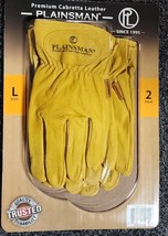 Two (2) Pair ~ Plainsman™ Premium Cabretta Leather Gloves ~ Large (L) ~ PL200 - £29.63 GBP