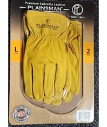 Two (2) Pair ~ Plainsman™ Premium Cabretta Leather Gloves ~ Large (L) ~ ... - $37.40