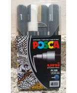 Posca PC-5M Metallic, Black, White Marker Set (4-pc) Graffiti Art Supplies - $14.20