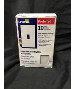 Leviton Wall-plate 1-Gang Midway Toggle Nylon White 10-Pack NEW NIB Kg - €18,90 EUR