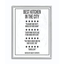 Stupell Industries Five Star Kitchen Dining Room Funny Word Black and White Desi - $47.99