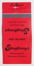 Shaughnessy&#39;s - Albuquerque, New Mexico Restaurant 30 Strike Matchbook Cover NM - £1.37 GBP