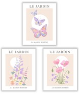 Le Jardin Posters For Room Aesthetic - Unframed Set Of 3, 8X10 Inches, U... - £32.84 GBP