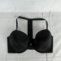 Victoria&#39;s Secret Pure Black Sexy Illusions Lined Demi Front Close Bra - £7.94 GBP
