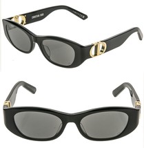 Christian Dior Montaigne Black Gold 30Montaigne S9U Oval Sunglasses CD40128U - £578.33 GBP