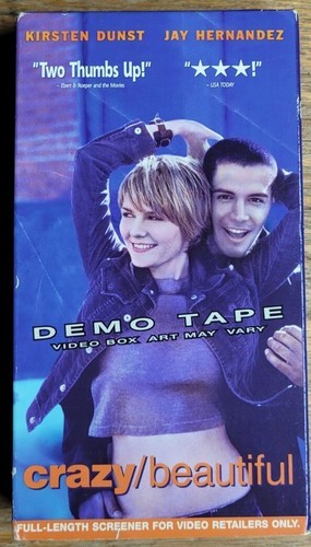 Crazy\Beautiful (VHS 2001 Touchstone) screener~Kirstin Dunst~Jay Hernandez - $3.95
