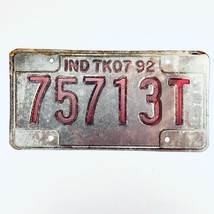 1992 United States Indiana Brown County Truck License Plate 75713T - £13.23 GBP