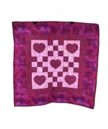 Handmade Purple Heart Lap Quilt Square Cottage Farmhouse Used - $721.50 MXN