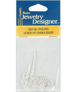 Jewelry Designer Slimpack 1 X 1mm Chain 18 Inches Silver - $16.41