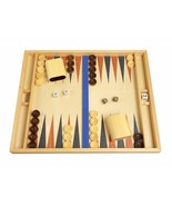 Open Box! 19&quot; Orion Craft Tabletop Wood Backgammon Set - Beechwood Blue/... - $68.38 CAD