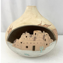 VTG Cliff Dwellers Pottery Vase Southwest Signed Terracotta Native American - £56.41 GBP