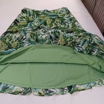 Roz & Ali Women's Green Floral Leaf A-Line Pull-On Skirt Size 1X image 2