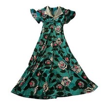 Robe Florale En Polyester Fait Main Des Années 1960 - £38.79 GBP