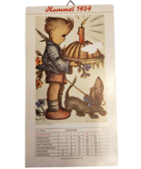 1959 2026 Hummel Calendar Postcard Print Germany Glossy Full Color 12 Month - $15.34